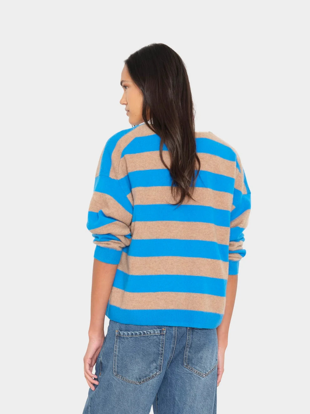 Xixs048 Blue Stripe Ruby Sweater