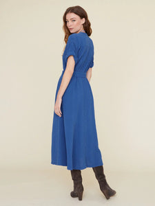 Xix354002 Xirena Port Blue Midi Dress