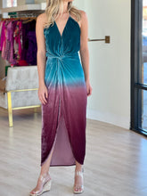 Load image into Gallery viewer, Yfb3876 Ombré Velvet Slip Dress
